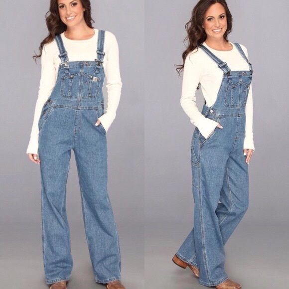 carhartt blue jean overalls